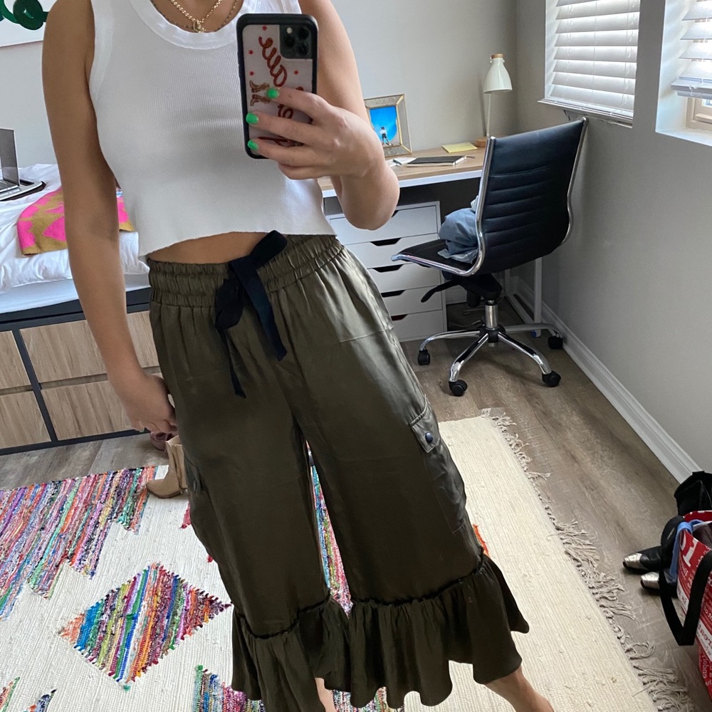 Cinq a Sept silk army pants